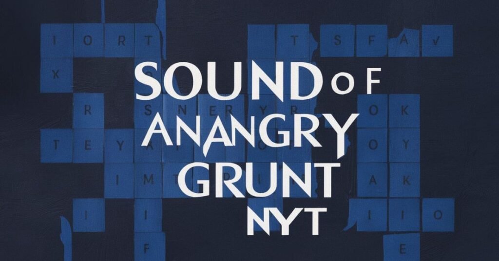 Why are auditory clues like "sound of an angry grunt" used in crosswords